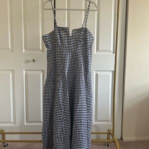 Anthropologie Gingham Black and White Dress